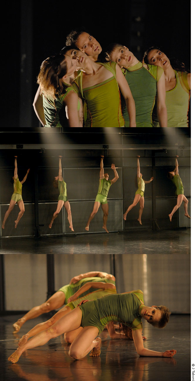 Création et réalisation des costumes de la création O Positif, Ballet Actuel, 2010